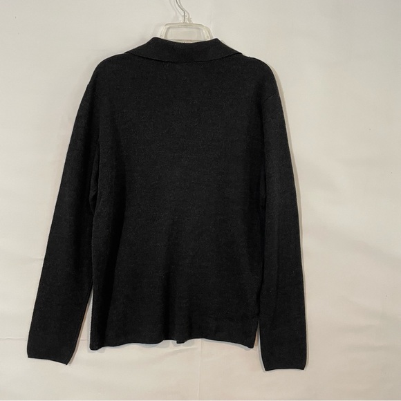 Italian Wool blend Franco Danti Cardigan Sweater Dark Gray Size M - Picture 2 of 6
